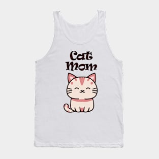 Cat Mom Catmom Pink Kitten Tank Top